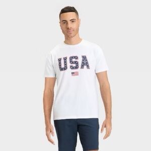 🔴Universal Thread White USA Flag Graphic Tee
